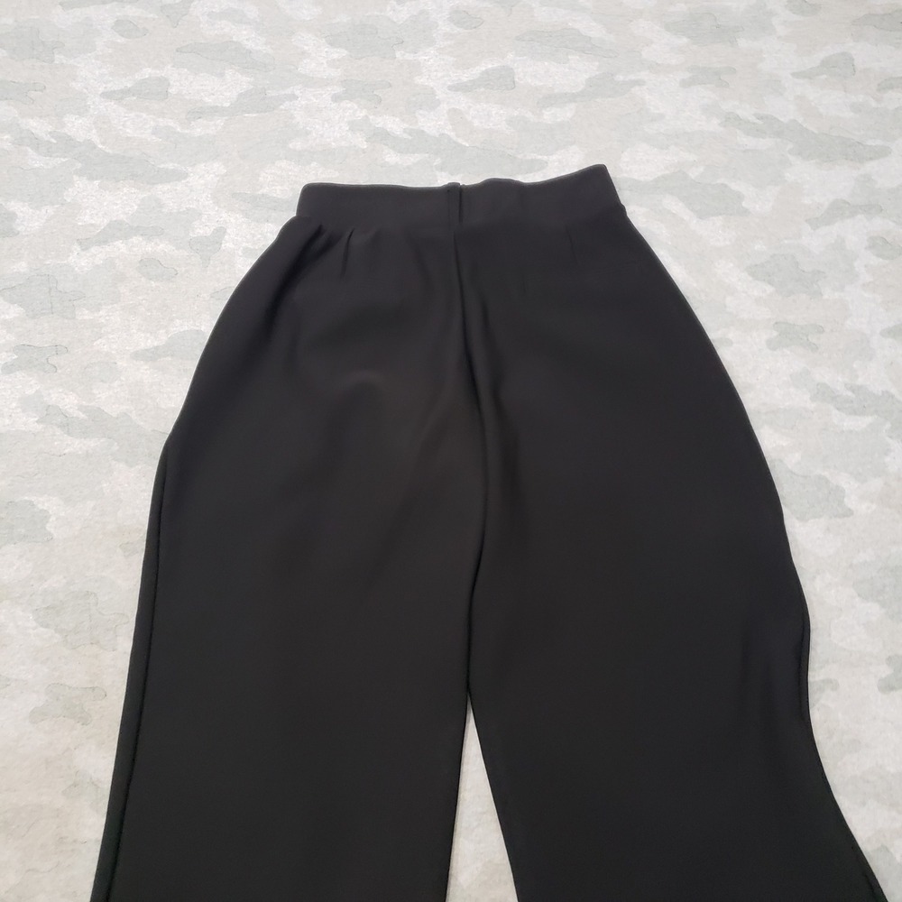 Chrome Riot Pants Women Small Black Wide Leg Pleated Pull On - Picture 9 of 10
